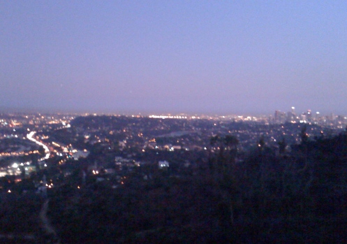 I-5 and part of downtown from Griffith Park